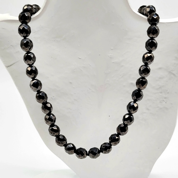 Heidi Daus Hematite and Diamond Swarovski Crystal Small Geometric Necklace - Picture 10 of 12
